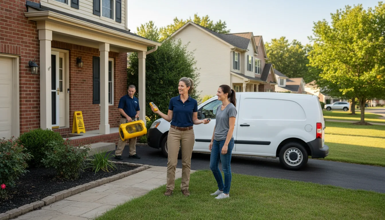 Residential water damage restoration in Marks, MS